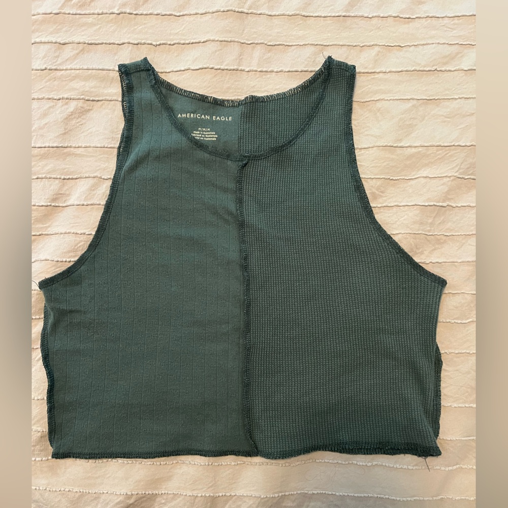 American Eagle Outfitters Dark Green Tank Top